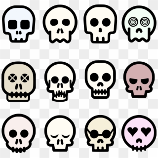 Skull Emoji Vector Clipart Image - Free Skull Cartoon Vector - Png Download
