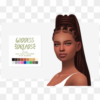 Goddes Dreads Colors Textures Transparent Background - Sims 4 Dreads Hair Cc Clipart