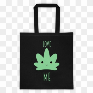 Kawaii Cannabis Stoner Shopping Bag Cute Weed Leaf - Tote Bag Clipart