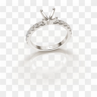 James Allen 14k White Gold Diamond Engagement Ring - Diamond Clipart