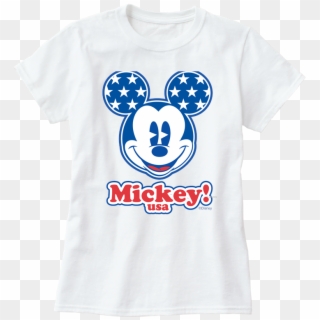 Disney Star Ears Design On Women S - Mickey Mouse Usa Clipart