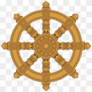 Dharmachakra Buddhism Noble Eightfold Path Three Turnings - Dharma Wheel Png Clipart