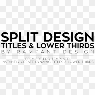 Rampant Split Design Titles & Lower Thirds - Calligraphy Clipart