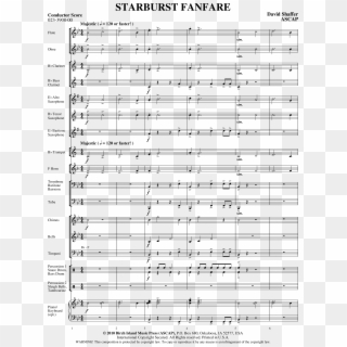 Starburst Fanfare Thumbnail Starburst Fanfare Thumbnail - Heroes And Glory Clarinet Music Sheet Began Band Clipart