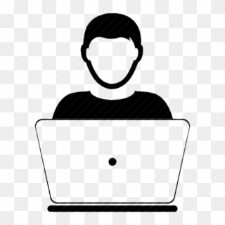 Cropped Computer User 1 512 - Businessman On A Computer Icon Clipart