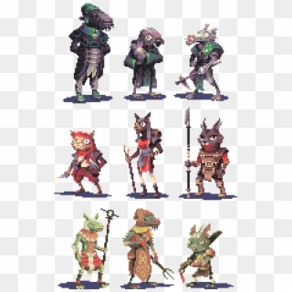 Here Is The Full Set Of Goblins I Made For Goblin Week - Pixel Characters 32 Pixels Clipart