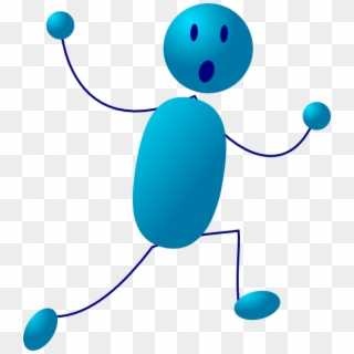 Scared Stick Figure Clip Art - Png Download