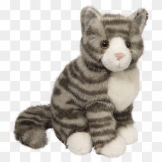 Nickel Grey Stripe Cat - Stuffed Animal Cat Clipart