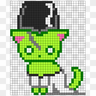 Bride Of Frankenstein Kitty Perler Bead Pattern / Bead - Pixel Art De Chat Clipart
