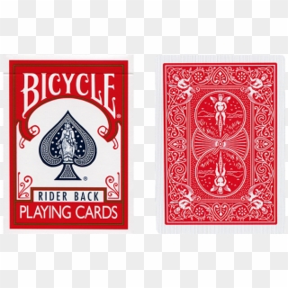 Red One Way Forcing Deck - Bicycle Rider Back Red Clipart