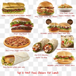 Top 10 Healthy Fast Food Options For Lunch - Burger King Clipart
