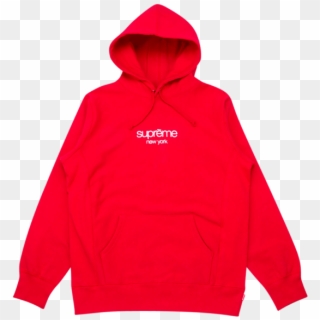 Supreme Classic Logo Hooded Sweatshirt, Su0424 - Hoodie Clipart