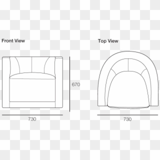 View All Configurations - Tub Chair Top View Clipart