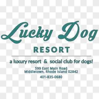 Lucky Dog Resort - Calligraphy Clipart