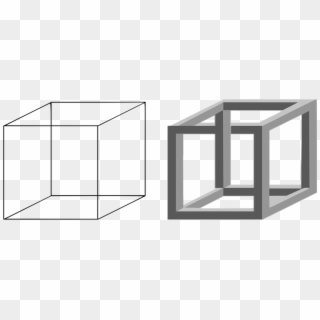Cubes Transparent Glass Two Pair Objects Squares - Necker Cube Clipart