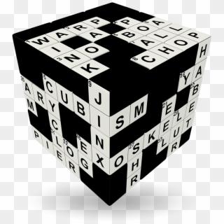 V-udoku Crosswords - Crossword Cube Clipart