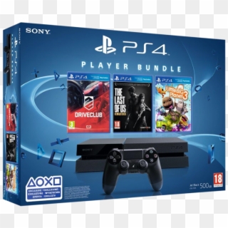 Sony Playstation 4 500 Gb Gép Driveclub, The Last Of - Ps4 Player Bundle Clipart