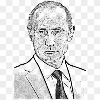 This Free Icons Png Design Of Vladimir Putin Photocopied - Putin Black In White Clipart