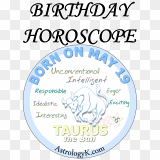 May 19 Birthday Horoscope - 19 May Zodiac Sign Clipart