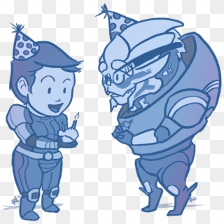 Happy Birthday, Commander Shepard 142 Years From Today - Cartoon Clipart