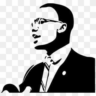 Black Malcolm Malcolm X Power Racism Usa X - Black Power Malcolm X Clipart