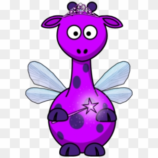 Fairy - Purple Giraffe Clip Art - Png Download
