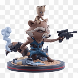 Statues And Figurines - Rocket And Groot Q Fig Clipart