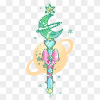 Sailor Neptune Wand - Sailor Jupiter Symbol Wand Clipart