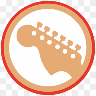 Guitar Headstock Icon Colour Clipart