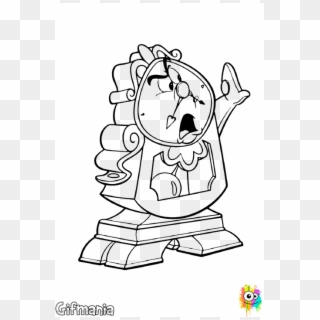 Cogsworth - Beauty And The Beast Cogsworth Drawing Clipart