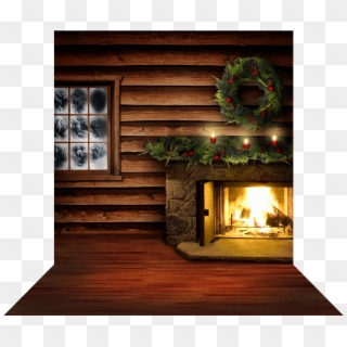 4 Dimensional View Of - Christmas Tree In A Cabin Clipart
