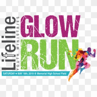 Lifeline Glow Run Logo - Graphic Design Clipart