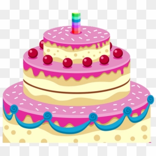 Cartoon Cake - Happy Birthday Cake Sticker Clipart