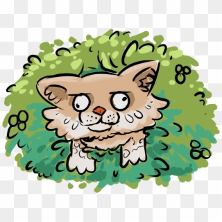 Ur Weekly Prompt - Cat In A Bush Cartoon Clipart
