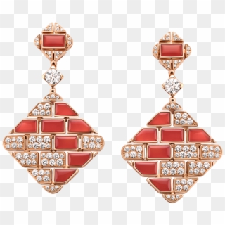Wild Pop High Jewellery 18 Kt Rose Gold Earrings Set - Bulgari Triangle Earrings Clipart