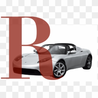 R For The Tesla Roadster - Supercar Clipart