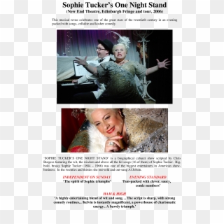 Sophie Tucker's One Night Stand - Flyer Clipart