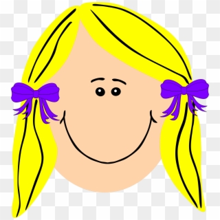 Blond Long Haired Big Image Png - Blond Girl Clip Art Transparent Png