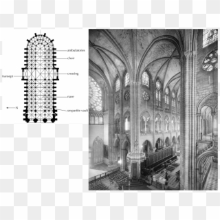 Western Facade Could Be Constructed From Both Sides - Cathedral Of Notre Dame Nave Clipart