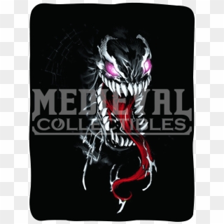 Venom Black Fleece Throw Blanket - Viking Leather Padded Vest Clipart