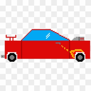 Fire Pixel Car Clipart