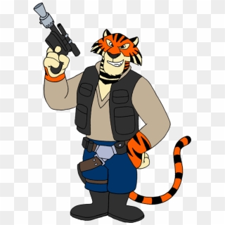 Tiger Holding A Gun Clipart
