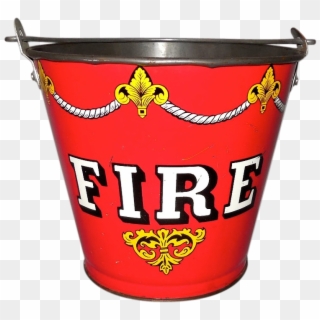 Ohio Art Red Tin Toy Fire Bucket Or Sand Pail - Banner Clipart