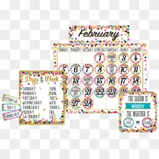 Confetti Holidays And Special Events Calendar Days - Bulletin Board Clipart