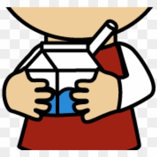 Milk Carton Clipart - Kid Drinking Milk Cartoon Png Transparent Png