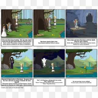 Narcissus - Fox And The Crow Storyboard Clipart