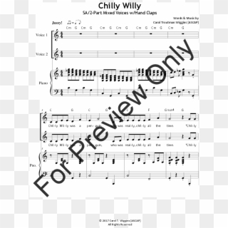 Click To Expand Chilly Willy Thumbnail - Sheet Music Clipart