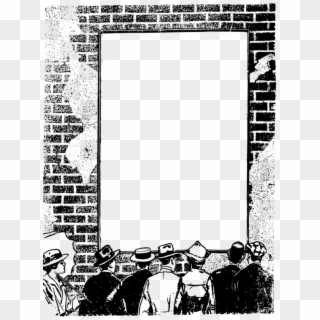 Picture Frames Poster Brick Wall - Illustration Clipart