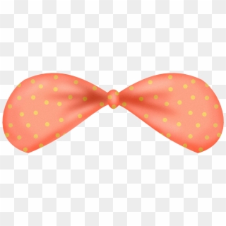 Orange Clipart Bow Tie - Polka Dot - Png Download
