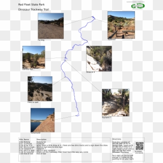 Dinosaur Trackway Trail - Red Fleet State Park Map Clipart